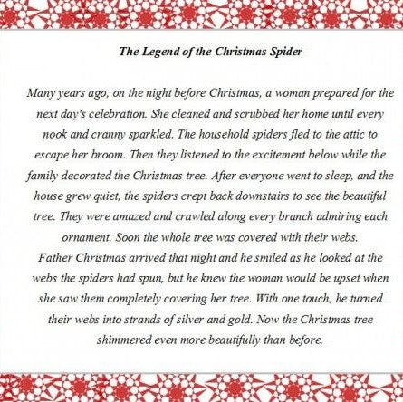CHRISTMAS SPIDER - LEGEND